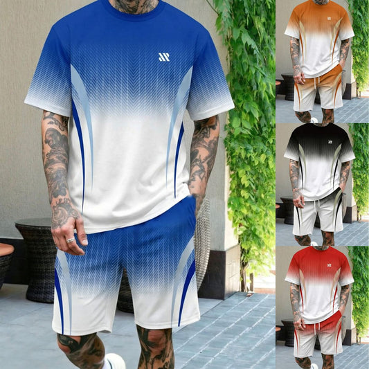 🔥 T-Shirt + Spodenki z Gradientem. Komfort i Styl na co dzień