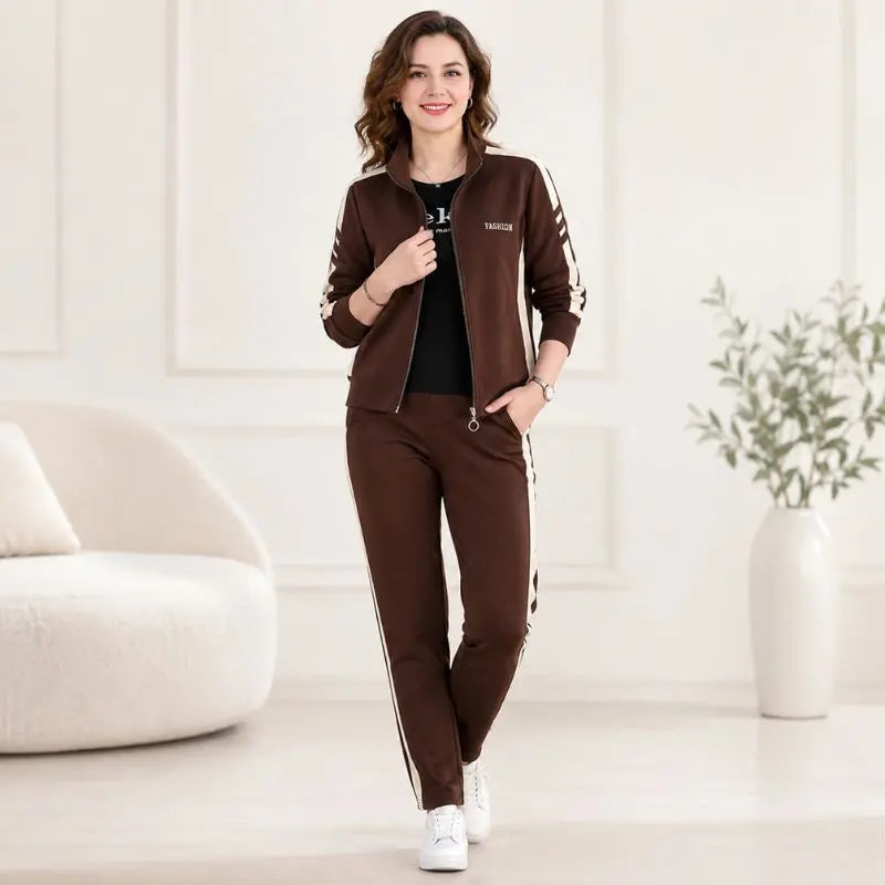 🔥【Έκπτωση 50%】🔥【M-5XL】【Μπουφάν + Παντελόνι】😍 Νέο σετ αθλητικών ρούχων casual για το φθινόπωρο (σε μεγάλα μεγέθη)