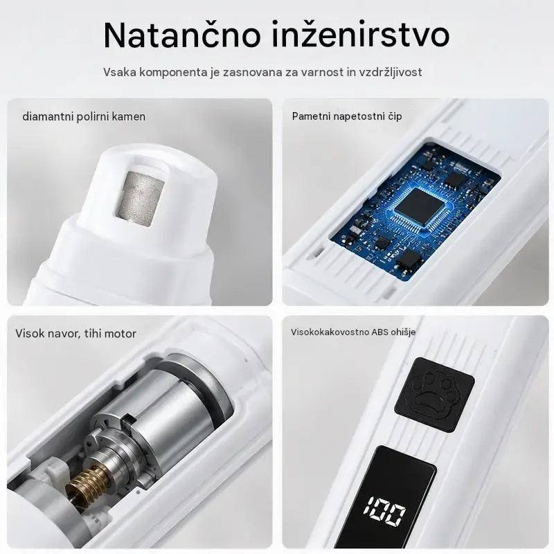 🐱🐶 Električna pilica za nohte za hišne ljubljenčke z LED indikatorjem napajanja