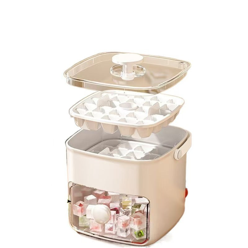 💞Több mint 50 000 eladott darab! 💥🥤🧊 50% kedvezmény! Jégkockakészítő tároló funkcióval: egyszerre 48 jégkockát készít, szivárgásmentes fedél 🏖️✅