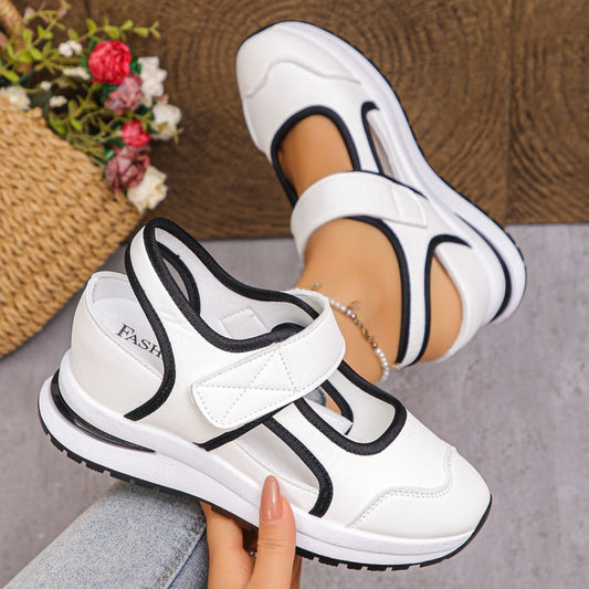 Damskie buty codzienne na grubej podeszwie – przewiewne i wygodne – styl sportowo-elegancki, rozmiary 35–44