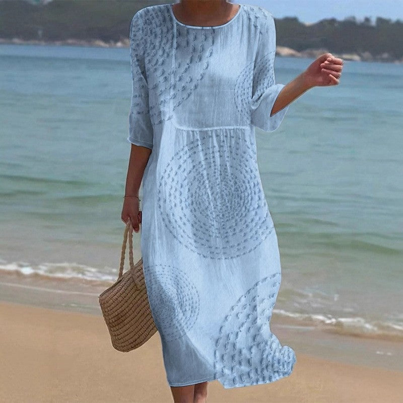 👗 50 % zniżki ostatniego dnia! 【S-5XL】Elegancka letnia sukienka casual - przewiewna, wygodna, wszechstronna i wyszczuplająca.