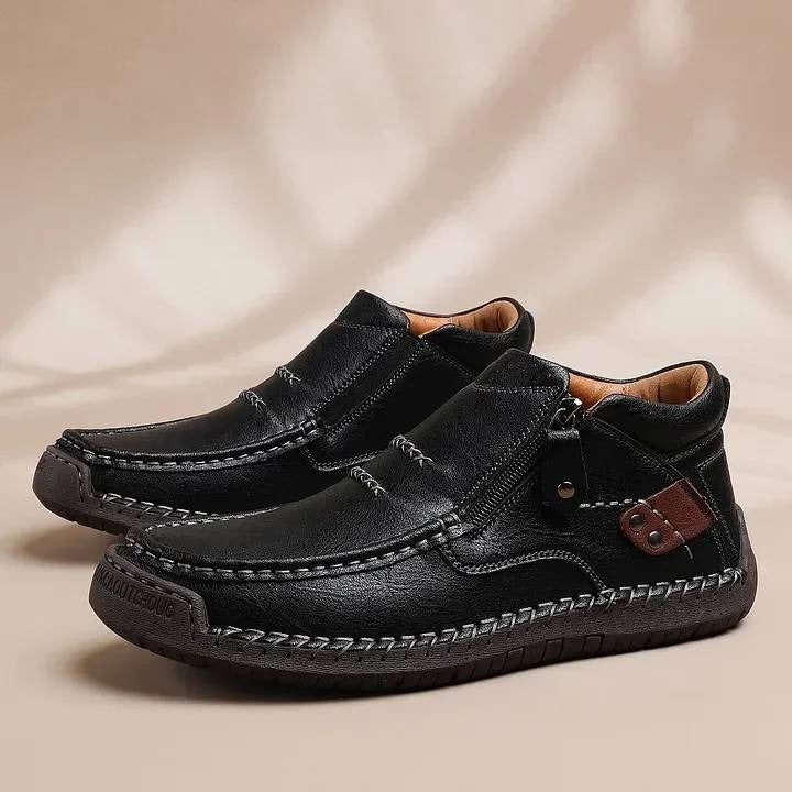✨🥾【Visokokakovostni moški čevlji】【Velikosti 38-48】Moški šoferski škornji, vrhunsko usnje, podpora stopalnega loka