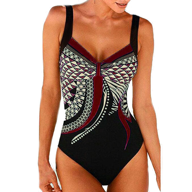 【S-3XL】Nove enodelne kopalke z vintage vzorcem 2026 Nove enodelne kopalke z vintage tiskom