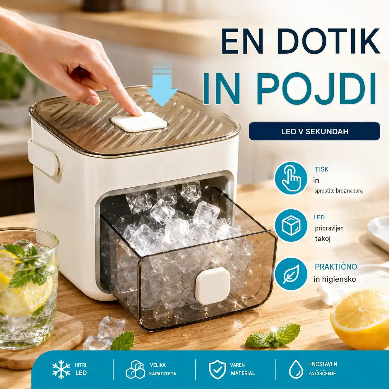 💞 Sprzedaż przekroczyła 50 000 sztuk! 💥🥤🧊 50% zniżki! Pojemnik do robienia i przechowywania lodu: jednorazowo wytwarza 48 kostek, szczelna pokrywka. Możliwość piętrowania – oszczędność miejsca. W zestawie łopatka i szczypce do lodu 🏖️✅