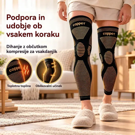 2 izdelka za 25 € 🦵 Dolga elastična najlonska opornica za koleno | Kompresijsko prileganje, toplota in prožnost za šport ter vsakodnevno uporabo
