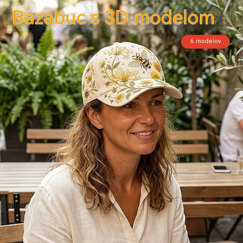 🧢Modna vrhunska kapa s 3D vezenjem, zaščito pred soncem in senčenjem