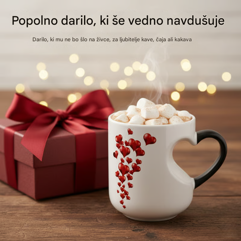 ⏰Valentinova keramična skodelica v obliki srca, ki spreminja barvo💝✨