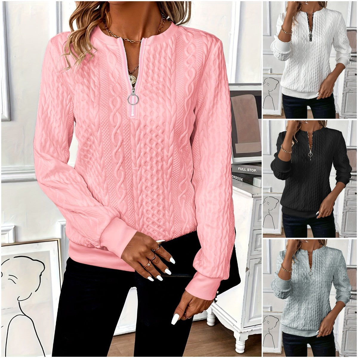 🎀🎀【S-2XL】 Nowy jesienny i zimowy rozpinany sweter damski