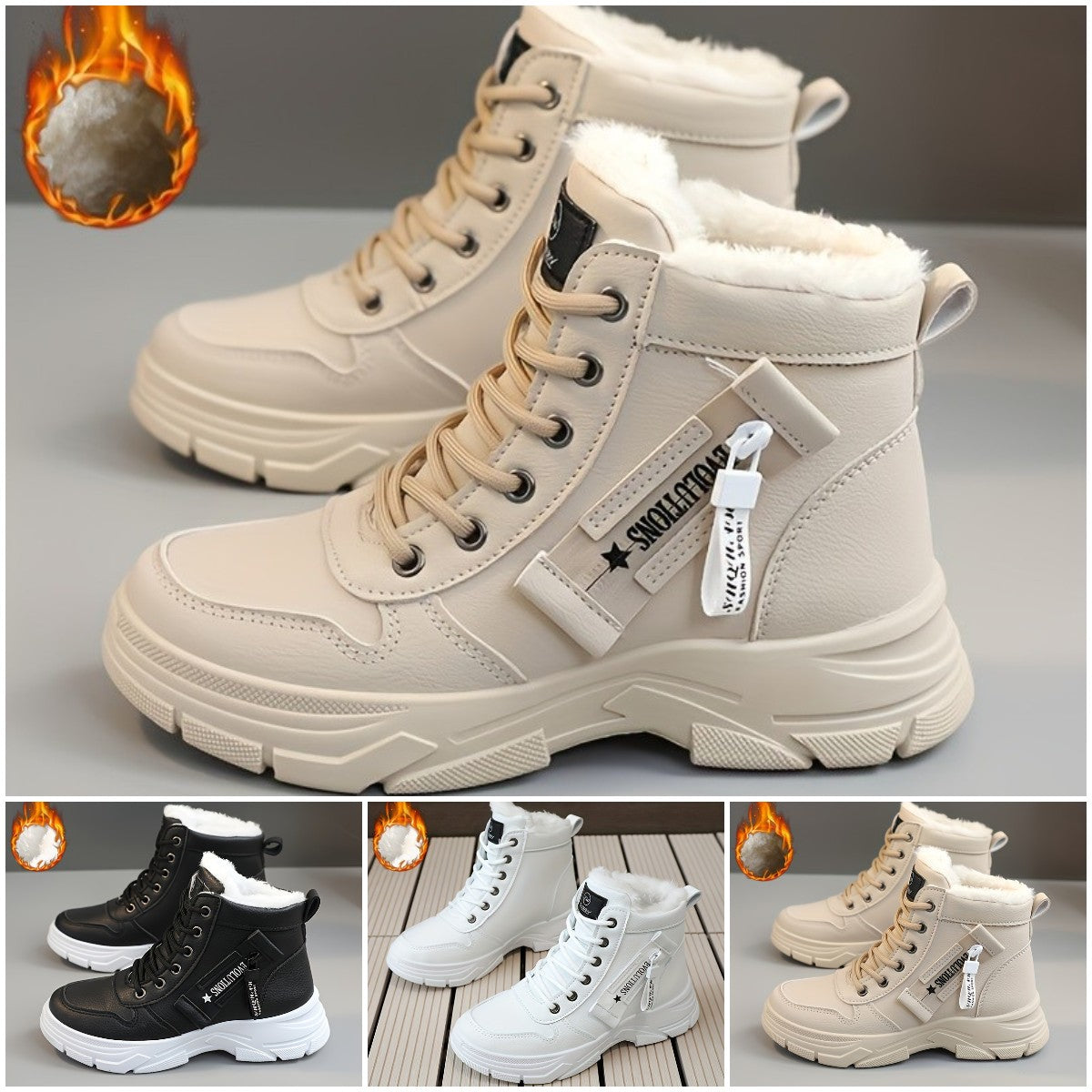🔥【Jumătate de preț】🥰【Mărimi 35-45】Cizme de zăpadă de damă cu fermoar lateral pentru iarnă