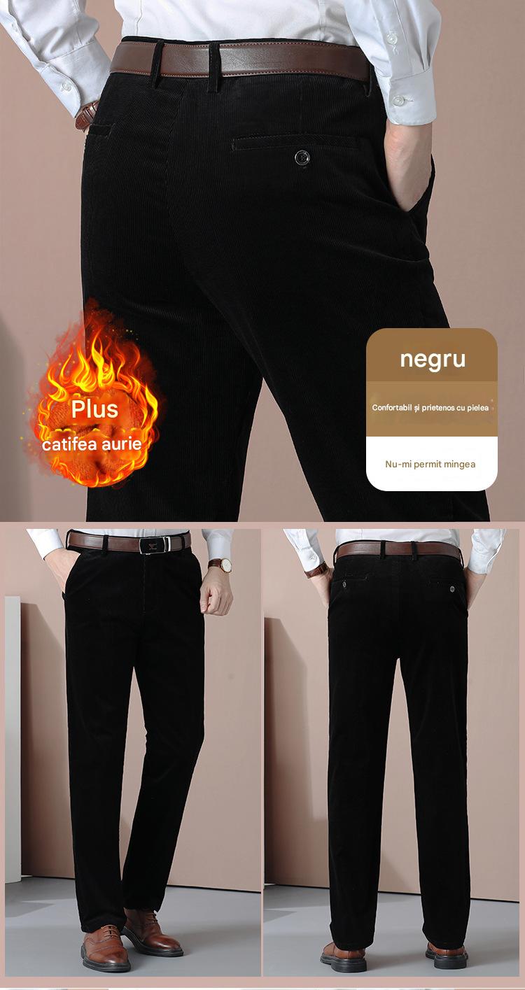 👖🆒【50-110 kg】Nowe męskie spodnie rekreacyjne z elastycznego weluru z wysokim stanem