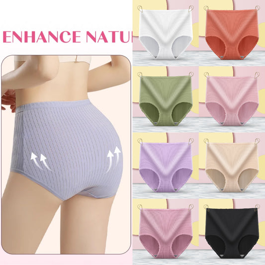 💖【8 sztuk】Majtki damskie z wysokim stanem, antybakteryjne, bezszwowe, bawełniane i wygodne