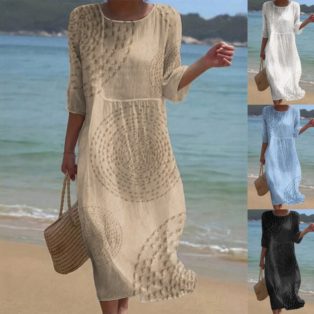 👗 50 % zniżki ostatniego dnia! 【S-5XL】Elegancka letnia sukienka casual - przewiewna, wygodna, wszechstronna i wyszczuplająca.