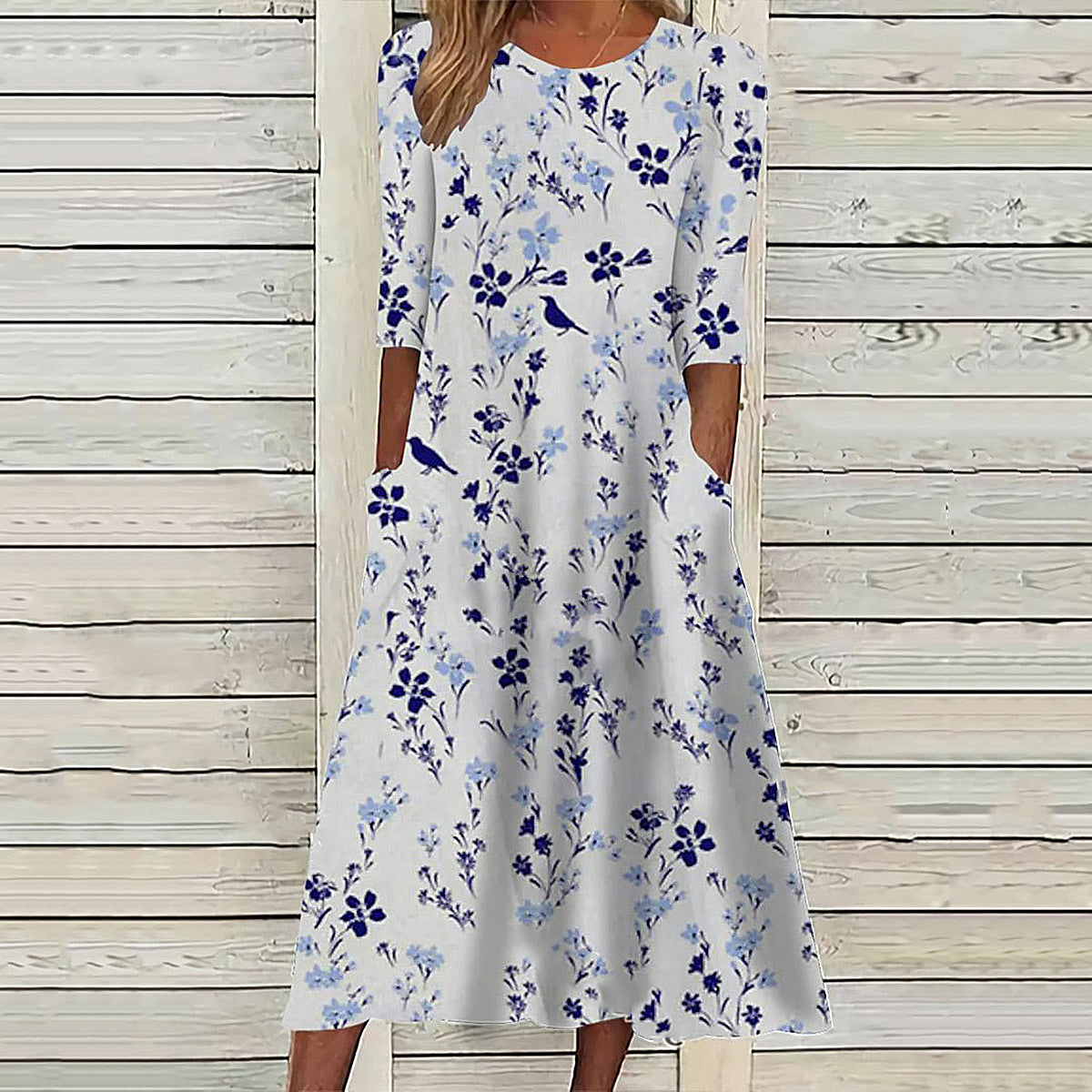 🌺👗【S-3XL】2026 Letnia sukienka z nadrukiem z okrągłym dekoltem