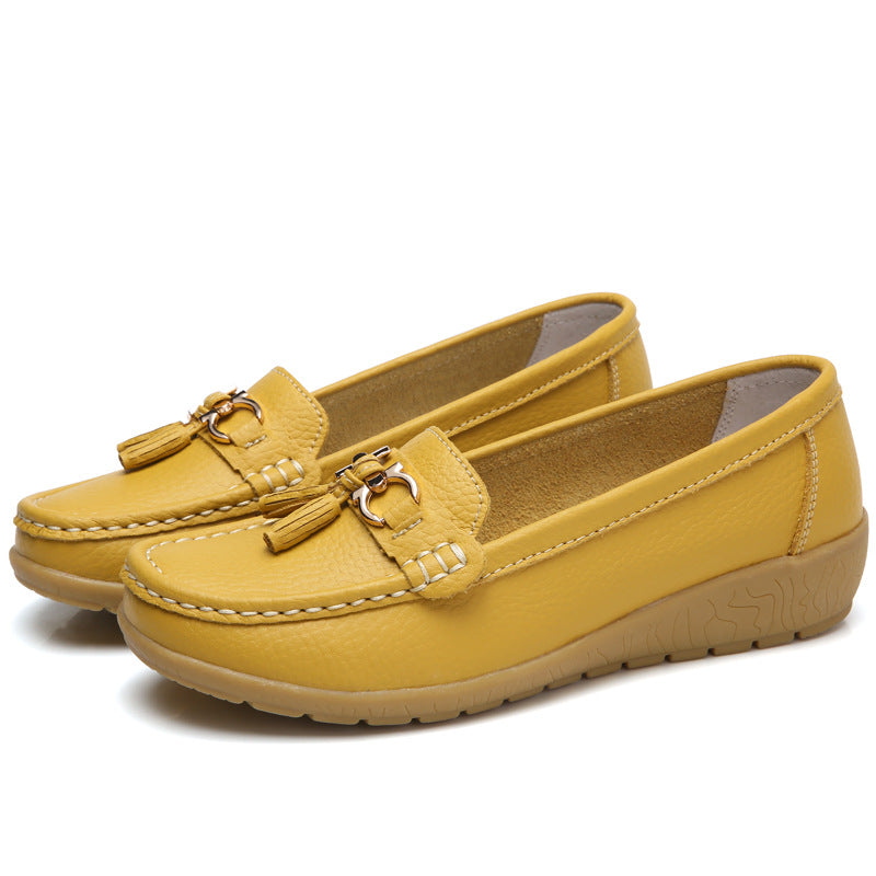 🔥【35-44】Nowe, oddychające i wygodne damskie skórzane buty z miękką podeszwą