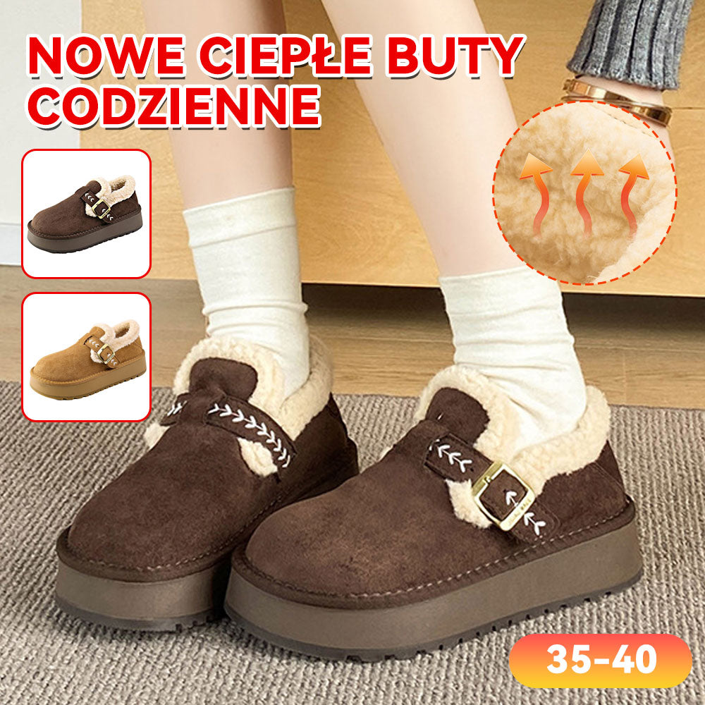 🔥【35–40】Damskie botki zimowe z futerkiem – ciepłe, wygodne, antypoślizgowe