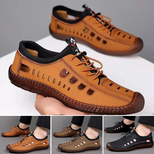 【Nowe buty na wiosnę】【39-44】 2026 Nowe letnie, oddychające ażurowe męskie buty na co dzień z miękką podeszwą