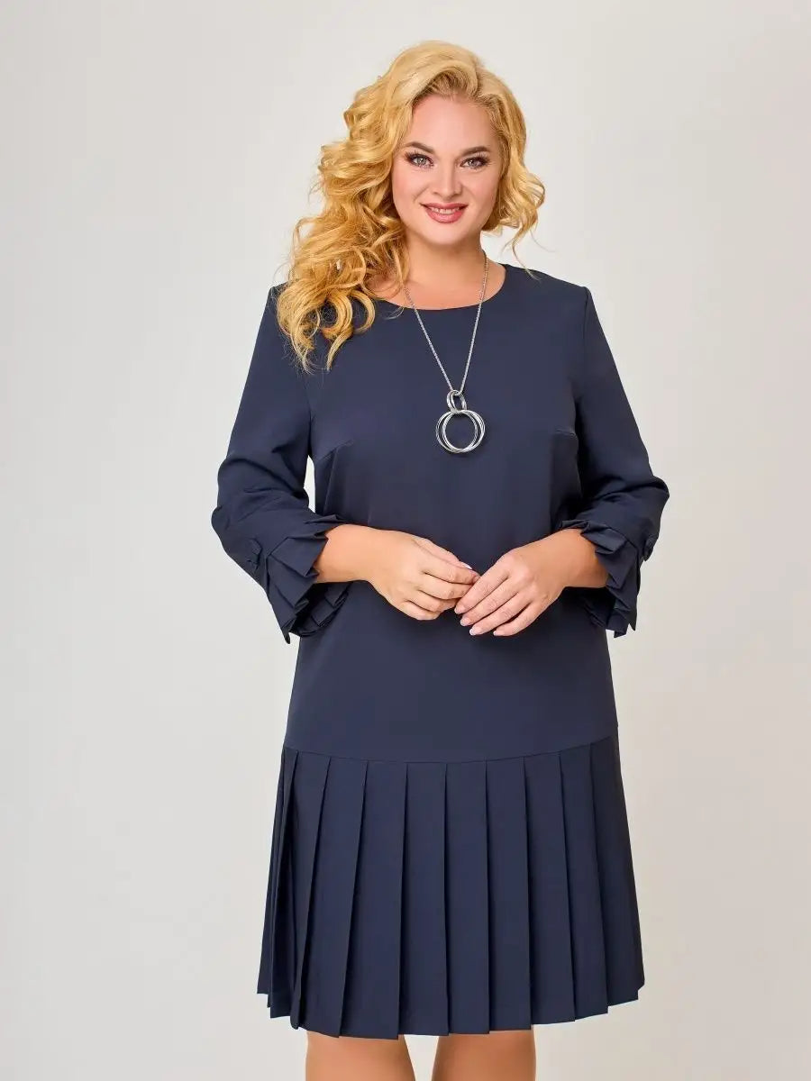 💌【S-5XL】👗 2025 rochie elegantă plisată retro, la modă nouă, de înaltă calitate