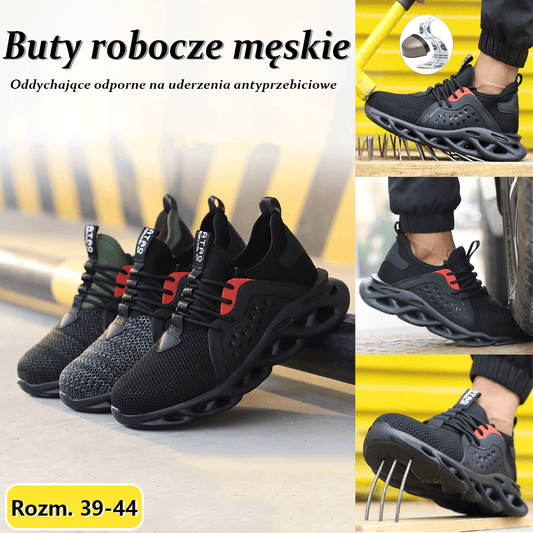 【Sleva na nový produkt】💥【39-48】Pánská pracovní obuv✅Prodyšná a nárazuvzdorná✅Odolná proti nárazům✅Protiskluzová✅Pohodlná