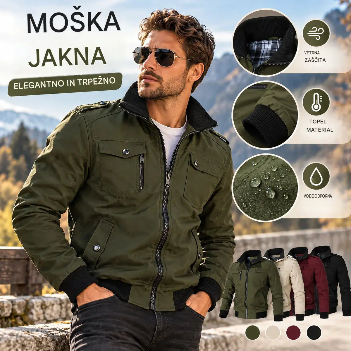 👍🔥 [M-5XL] Nova moška vojaška jakna, Težka, visokokakovostna, topla