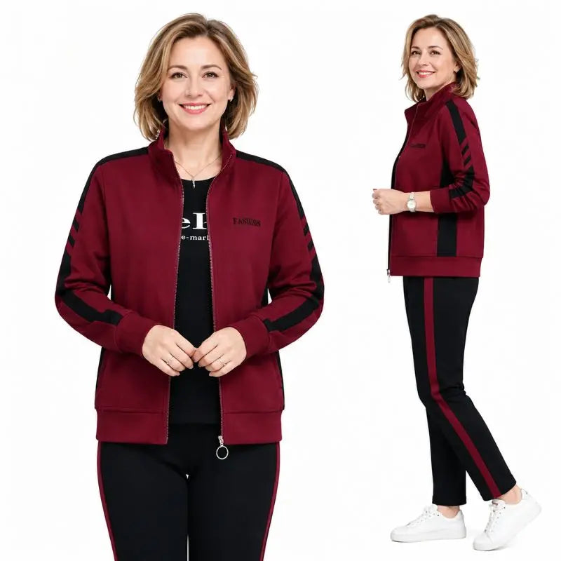 🔥【50% kedvezmény】🔥【M-5XL】【Dzseki + Nadrág】😍 Új, hétköznapi őszi sportruházat-szett, nagy méretekben