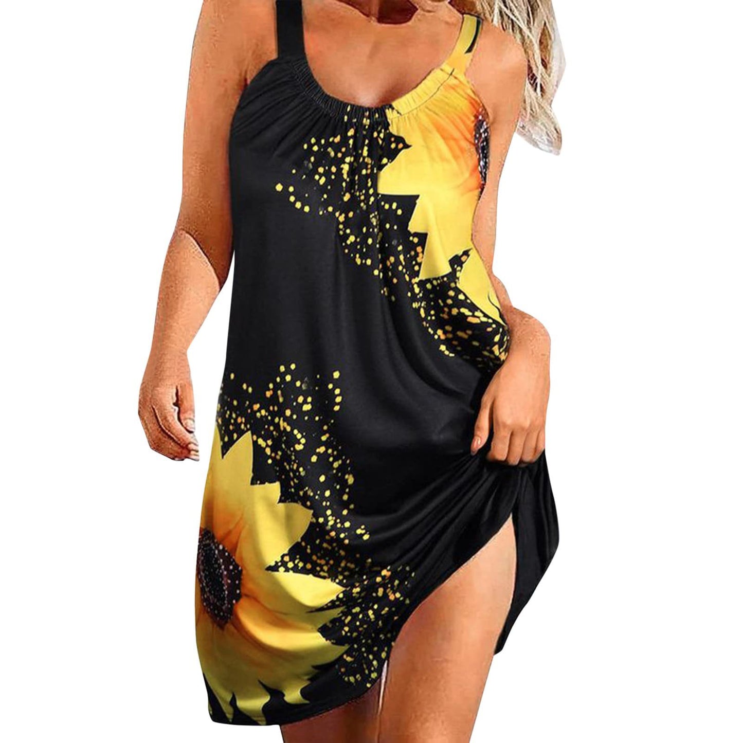 💟【Vroča razprodaja】👗 Nova ležerna potiskana črtasta obleka