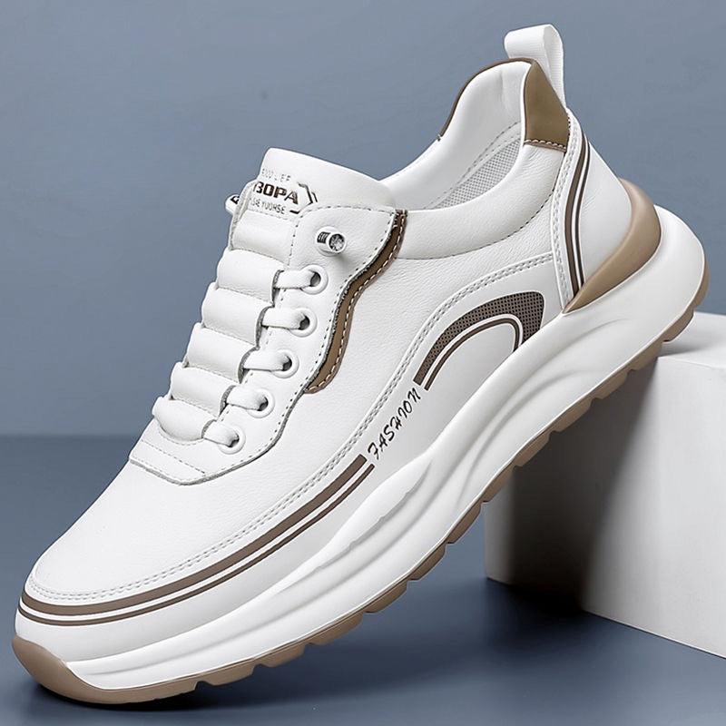 🔥Bestseller 【Rabat 50%】👟【39-45】Wodoodporne i odporne na plamy skórzane trampki z miękką i wygodną podeszwą.