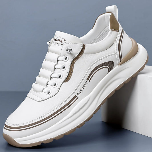 🔥Bestseller 【Rabat 50%】👟【39-45】Wodoodporne i odporne na plamy skórzane trampki z miękką i wygodną podeszwą.