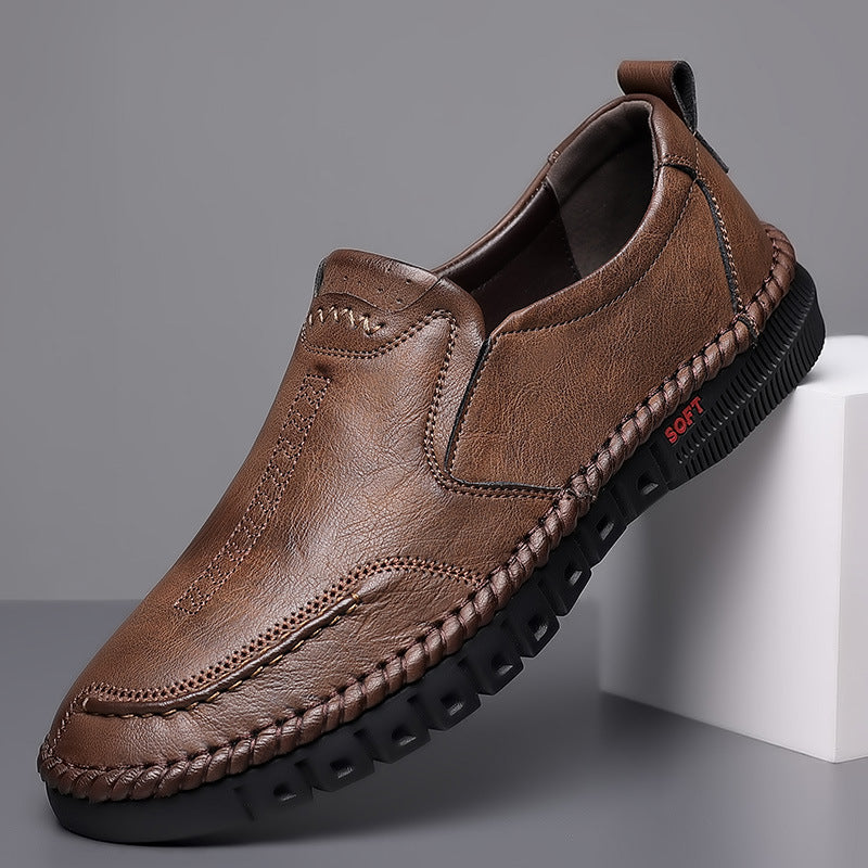 👞【39-44】2026 nowe męskie oryginalne skórzane buty codzienne miękka podeszwa antypoślizgowe oddychające skórzane buty