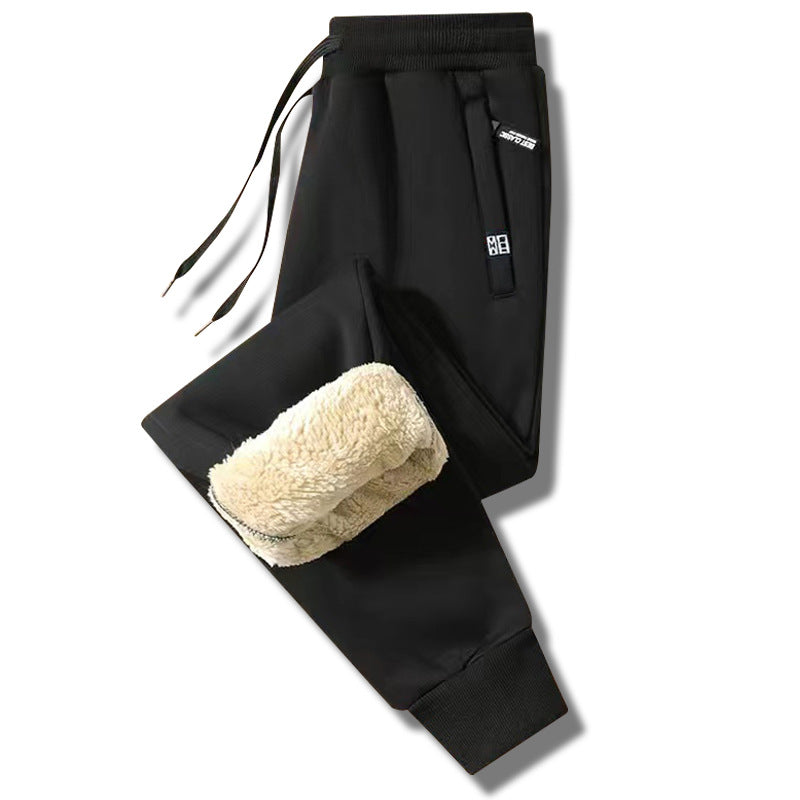 【M–5XL】Moške zimske trenirka hlače z debelo podlogo iz šerpa flisa – tople in udobne (40–100 kg)