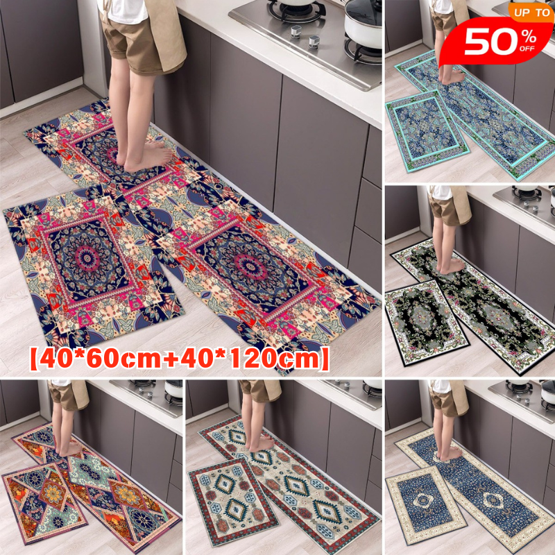 💓【40*60cm+40*120cm】Antypoślizgowy dywanik kuchenny, chłonny, długi dywanik do kuchni