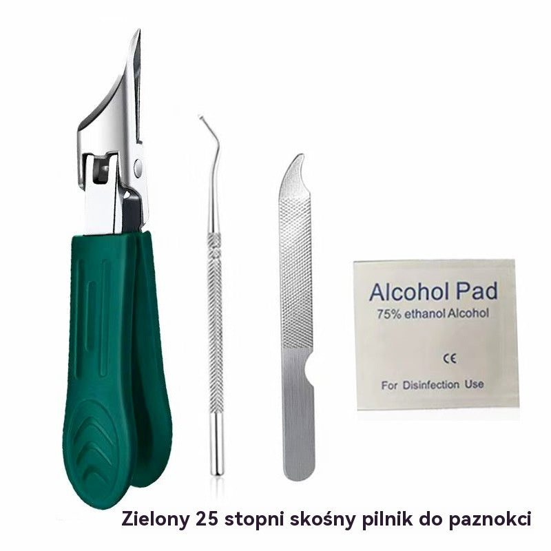 🔥【Kup jeden, a drugi dostaniesz gratis】🔥 Obcinacz do paznokci odporny na zachlapanie, ostrze zagięte pod kątem 25° (zestaw 4 sztuk)