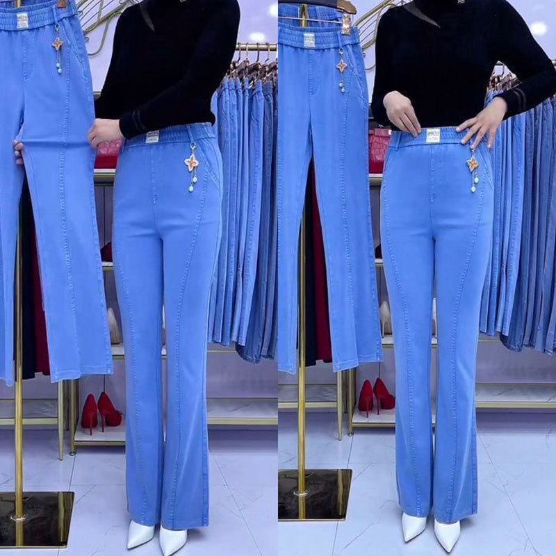 👖【S-4XL】2025 γυναικείο τζιν με ψηλή μέση και ελαστικότητα