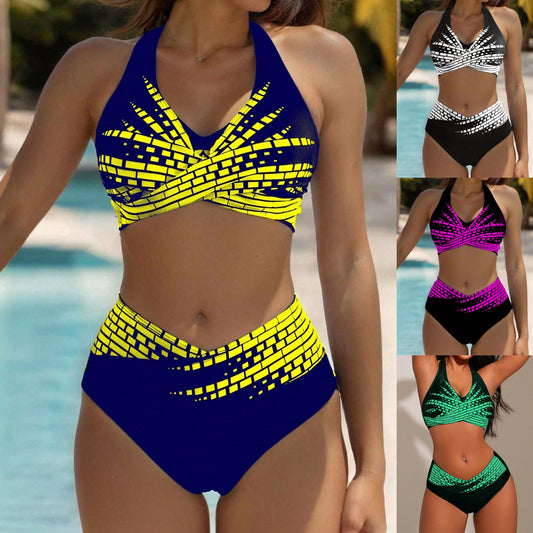 【✨Reducere limitată în timp】👙 (40-100KG) Nou costum de baie bikini la modă, disponibil în mai multe culori