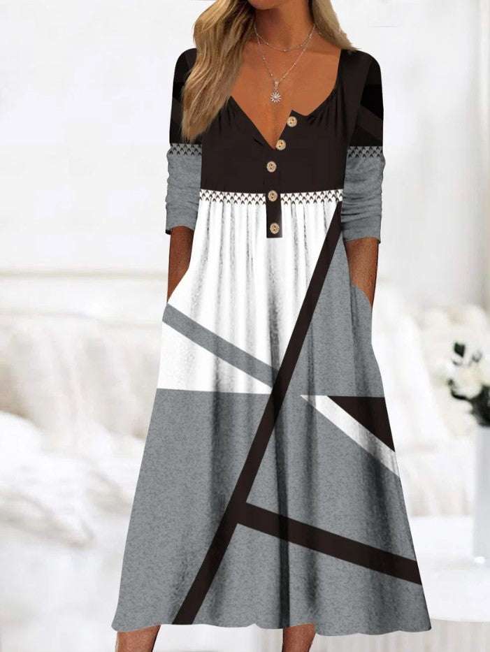 🎀【Oferta specjalna】【S–5XL】👗Elegancka sukienka midi styl i wygoda na każdą okazję