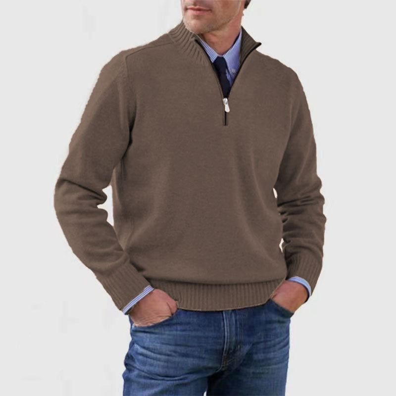 【L-5XL】Priljubljeni topli puloverji z zadrgo za jesen in zimo