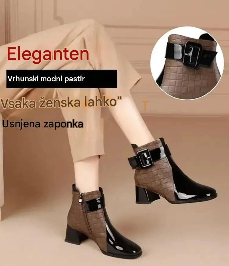 🔥50 % popust🔥【Velikosti 35–40】Elegantni ženski jesenski gležnjarji – modni in vsestranski