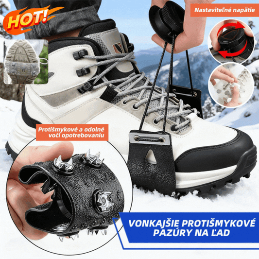 👴🚶🏔️❄️Kup 2, a 2 dostaniesz gratis🔥Niewidoczne, antypoślizgowe raki w obrotowym kształcie, odpowiednie do wędrówek po śniegu, wspinaczki górskiej, skałkowej i zimowych, oblodzonych powierzchni, niezbędne dla seniorów.