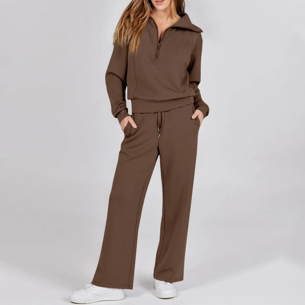 🔥【Kup jeden, drugi gratis】S–2XL Stylowy komplet casualowy, bluza z długim rękawem i szerokie spodnie