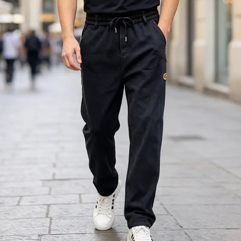 👖【M-6XL】Męskie luźne jeansy – elastyczne, wygodne, odporne na zabrudzenia i odpowiednie do pracy