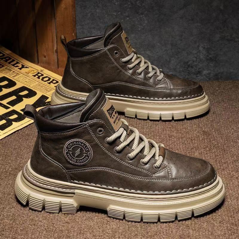 🍁⛄【39-44】✨Nowe, retro, męskie buty zimowe Martin na wysokim obcasie w stylu brytyjskim