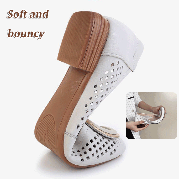 🔥【35-40】 Nowe buty letnie 2026 ze skóry naturalnej, baleriny z zakrytymi palcami, płytkie, miękka podeszwa damskie