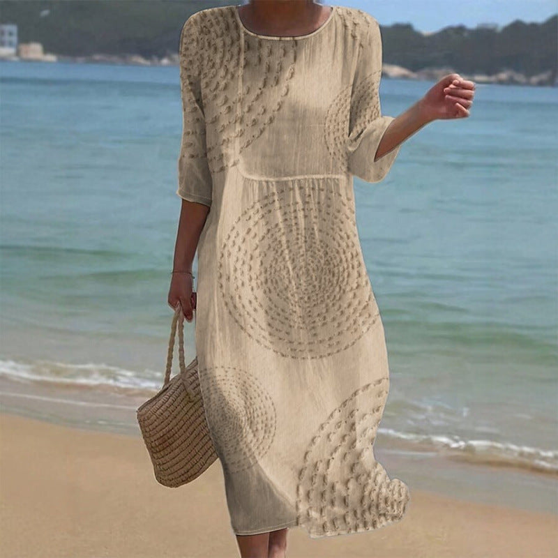 👗 50 % zniżki ostatniego dnia! 【S-5XL】Elegancka letnia sukienka casual - przewiewna, wygodna, wszechstronna i wyszczuplająca.