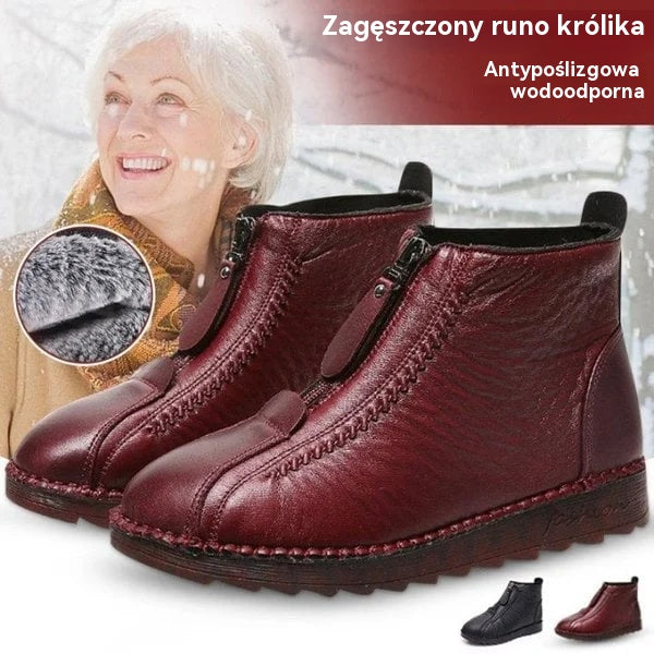 ✨【35-41】Włoskie, ręcznie robione damskie botki, z prawdziwej skóry, miękka podeszwa, wodoodporne i antypoślizgowe