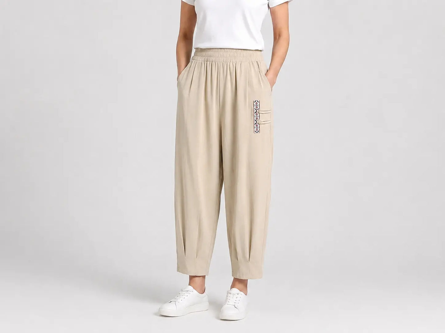 🔥✨【M-4XL】👖Nove poletne tanke bombažne lanene hlače z devetimi robovi