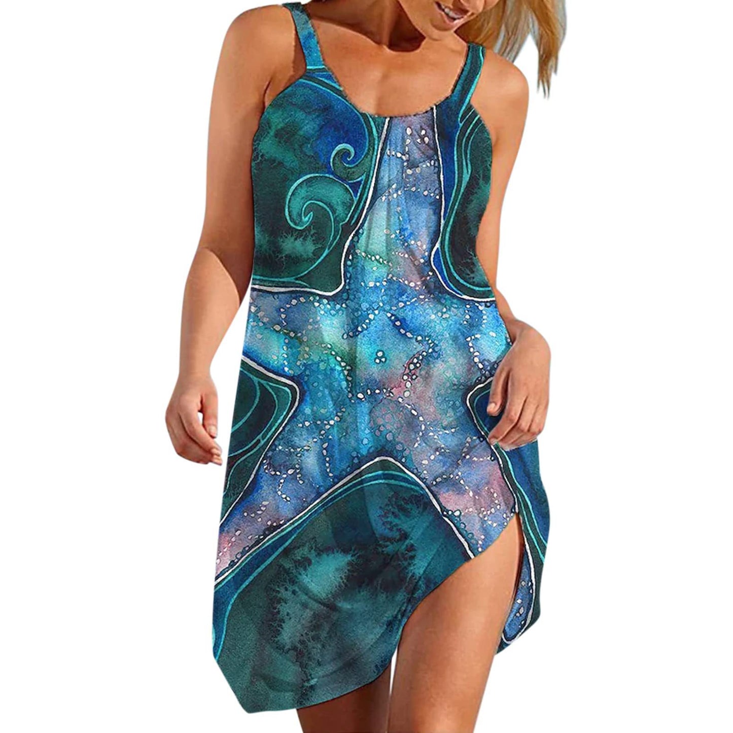 💟【Vroča razprodaja】👗 Nova ležerna potiskana črtasta obleka
