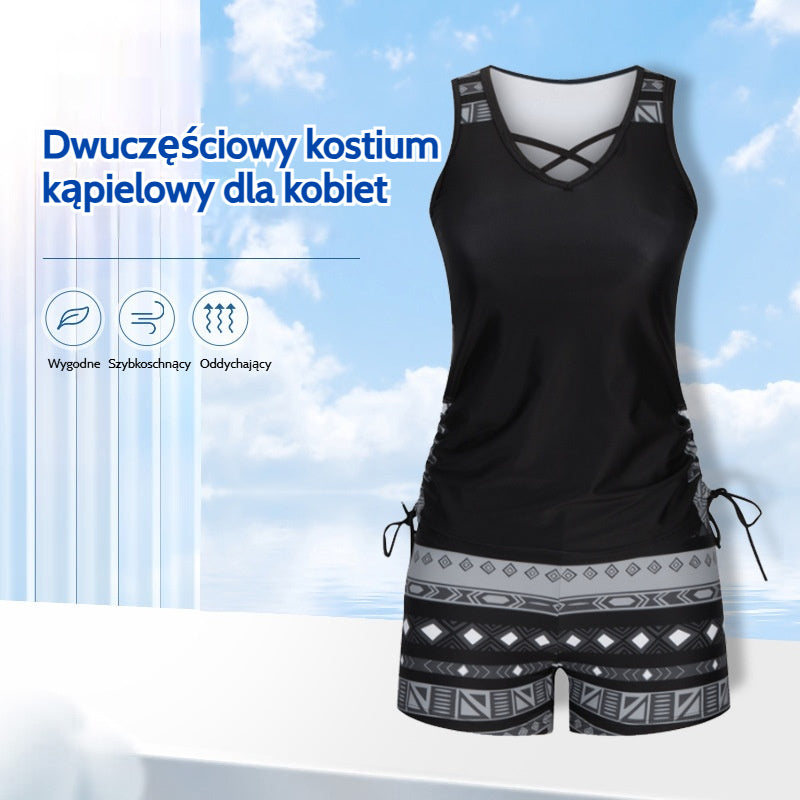 🔥Gorąca wyprzedaż🔥 Nowy damski dwuczęściowy kostium kąpielowy z nadrukiem