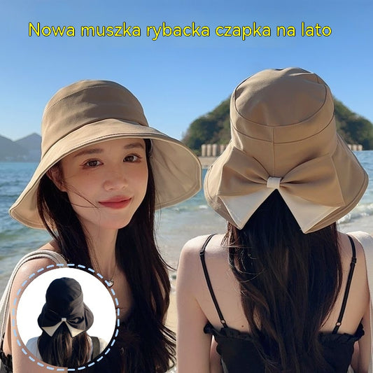 🎀🎀 50% taniej 👒 | Czapka retro z kokardą: składana i przewiewna, niezbędnik na lato.