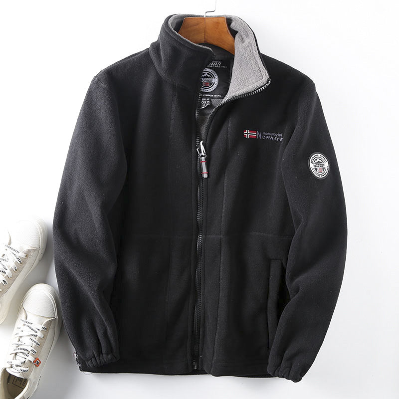 🧥【S-3XL】Moška debela žametna flis jakna, jesensko-zimska, topla, lahka, velika velikost