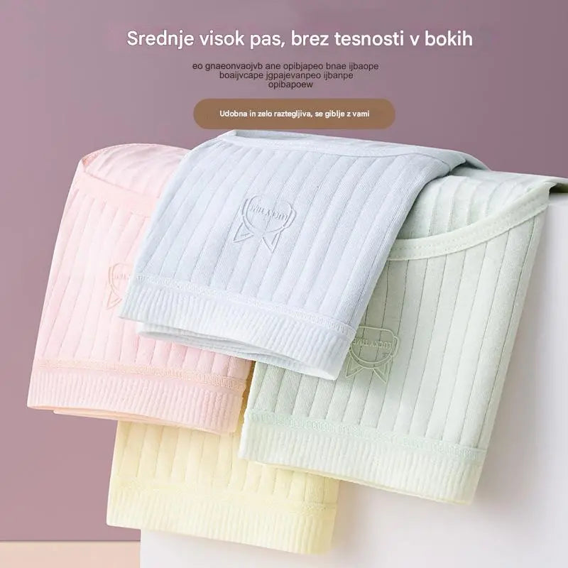💖🔥【Paket 7】Zadnji dan 50% popusta: ženske bombažne hlačke z visokim pasom, antibakterijske